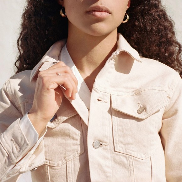 Everlane The Limited Edition 01 Cropped Blush Denim Jacket - Picture 2 of 9